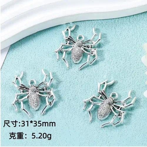 Halloween Small Spider Web Pendants Alloy Jewelry Accessories Necklace Earring Material Collection 16 Styles Diy Jewelry