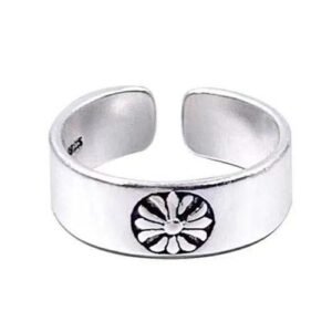 Retro Geometric Plain silver Cross Plating Retro Unisex Rings