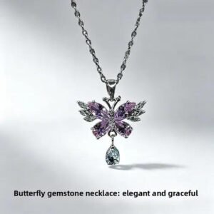 Butterfly Tassel Necklace for Women in Baroque Style featuring Zinc Alloy Pendant