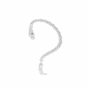 Gold Snake Stud Earrings for Women in Hip-Hop Style with 925 Sterling Silver Alloy Posts