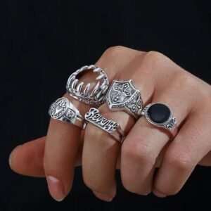 Animal Pattern Rings For Women Featuring Turquoise Inlay and Electroplated Alloy Design