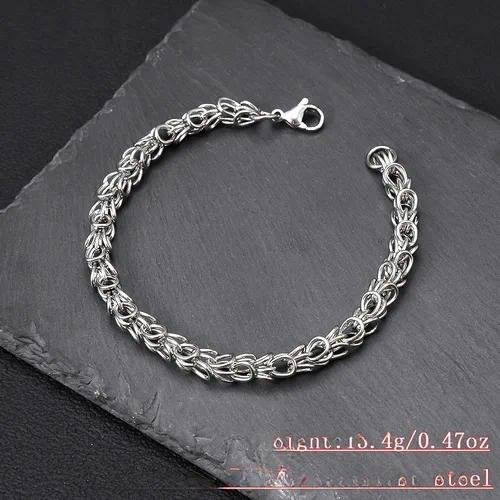 Fish Bone Cuban Chain Link Necklace in Titanium Steel, Hip-Hop Style Unisex Cuban Link Chain Curb Chain