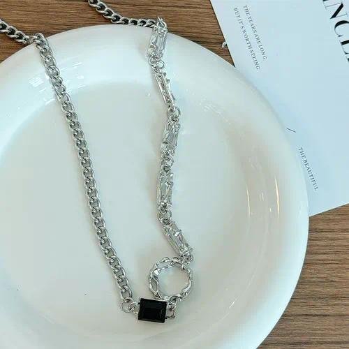 MangStar Cross Necklace Set Unisex Hip Hop Neutral Style Cool Couple's Accessory Collection Alloy Geometric Pattern Pendent