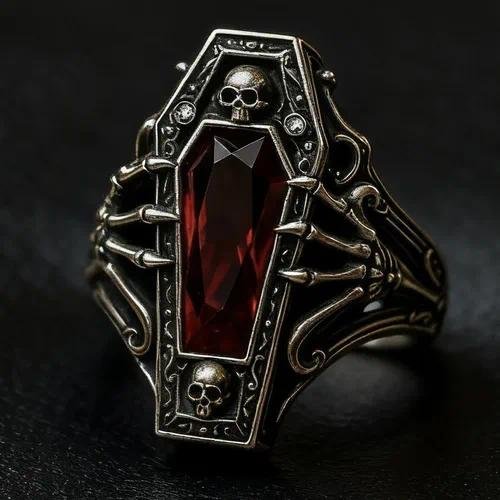 Punk Skull Ring for Women in Alloy with Electroplated Finish, Perfect for Halloween