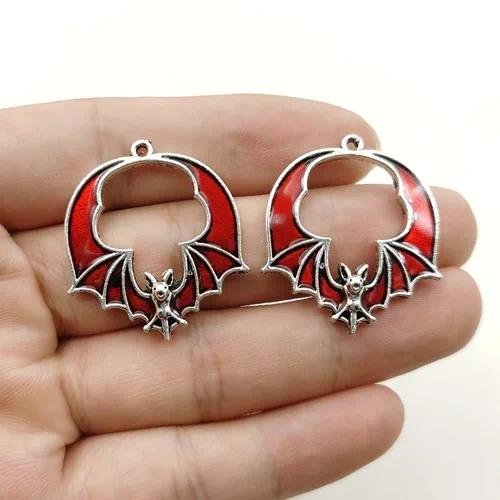 Color Block Alloy Pendant with Electroplated Design Featuring Enamel Craft, 1 Piece Jewelry Accessory