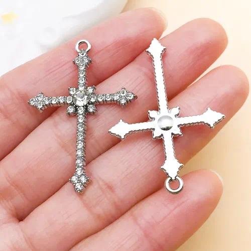 Cross Pendant in Alloy with KC Golden Plated Electroplated Finish, Commute Style Jewelry Accessories in KC Gold