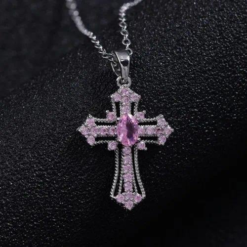 Elegant Alloy Pendant Necklace with Zircon Inlay, Electroplated Design, Perfect for Women