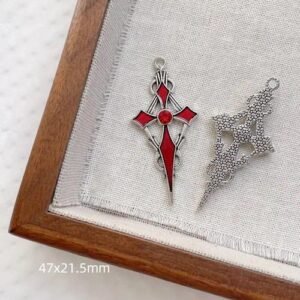 Sweet Cool Dark Style Heart Butterfly Hollow Handmade DIY Halloween Bat Pendant Jewelry Alloy Material Beads Accessories