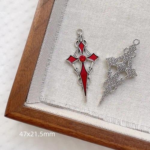 Sweet Cool Dark Style Heart Butterfly Hollow Handmade DIY Halloween Bat Pendant Jewelry Alloy Material Beads Accessories