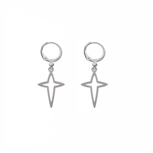 Electroplated Cross Earrings for Women with 304 Stainless Steel Posts