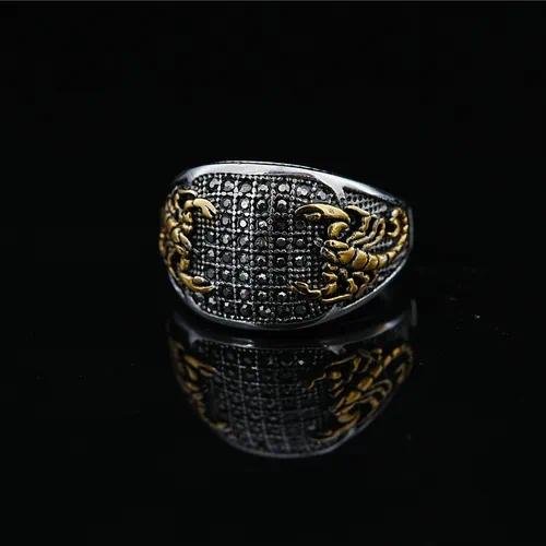 Hot Selling Clearance  New Style Men's Personality Hip Hop Stainless Steel Scorpion Fashion Ring