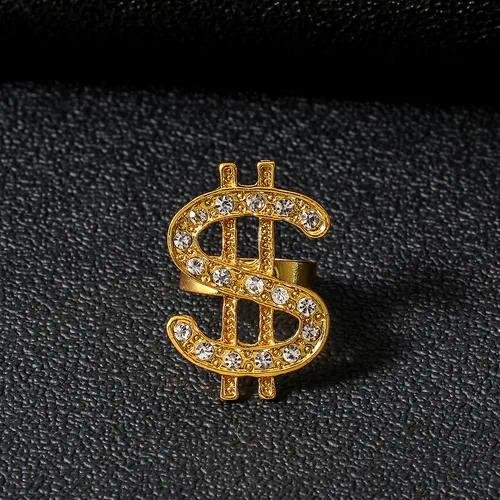 Jewelry Opening Activities US Dollar Ring Diamond-encrusted Hip-hop Accessories Trendy Men's Ring