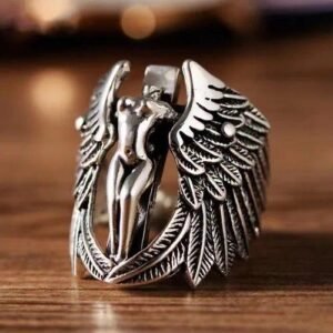 Men's Retro Geometric Alloy Adjustable Ring Featuring Electroplated Design
