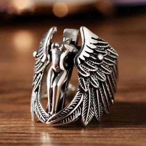 Men's Retro Geometric Alloy Adjustable Ring Featuring Electroplated Design