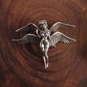 Trendy Vintage Four-Winged Angel Necklace Alloy Material Environmentally Friendly Jewelry Accessory For Men And Women