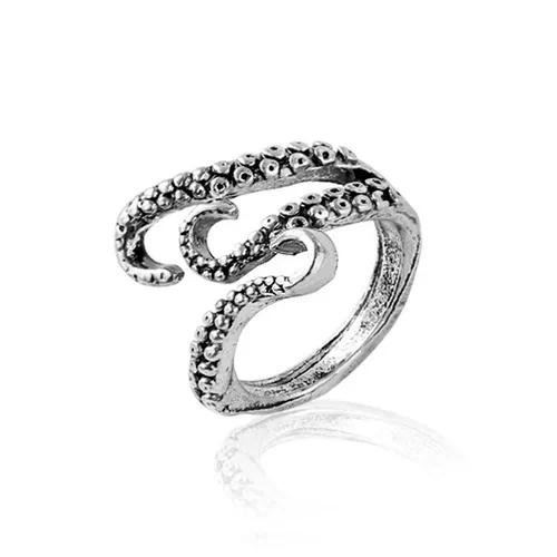 Fashion Geometric Open Rings for Unisex, Electroplated Zinc Alloy with White K Plated Coating 0.03?m-0.05?m Thickness