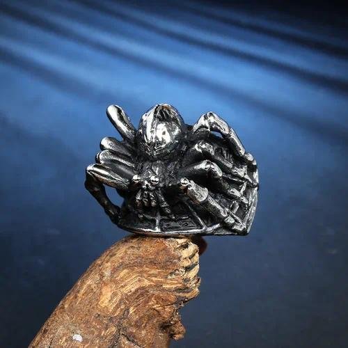 Skull Bone Ring Vintage Dominant Men's Ring Zinc Alloy Personalized Jewelry Accessories Electric Plating Skull Head