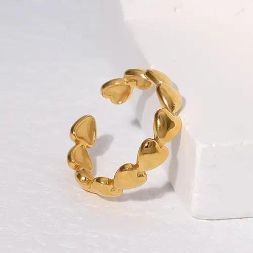 Stylish Versatile Black White Stainless Steel 304 Open Ring For Women Simple Minimalist Oil Drop Ring Jewelry Accessory