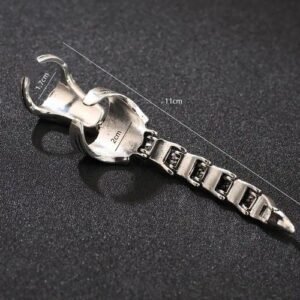 Men's Classical Silver Plated Alloy Animal Ring for Christmas in Silver