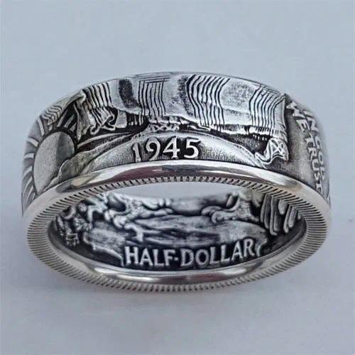 Geometric Silver Ring for Women in White K Plated with 0.03?m Thickness, 1 Piece, Perfect for Valentine's Day