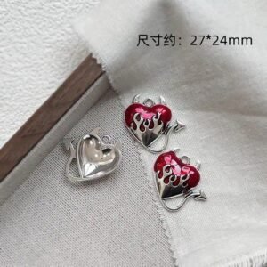 Dark Goth Wind Exaggerated Heart Cross Sword Pendant DIY Handmade Bracelet Beads of Necklace Accessories Material