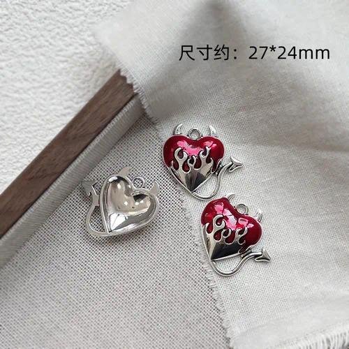 Dark Goth Wind Exaggerated Heart Cross Sword Pendant DIY Handmade Bracelet Beads of Necklace Accessories Material