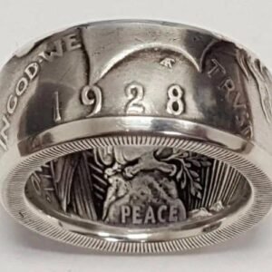 Retro Men's Geometric Alloy Ring Featuring Electroplated Design, 1 Piece