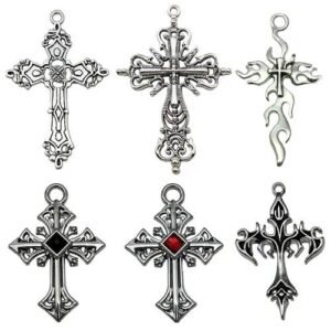 Cross Pendant 1 PCS Package Made of Alloy Featuring Electroplated Silver Finish Jewelry Accessories