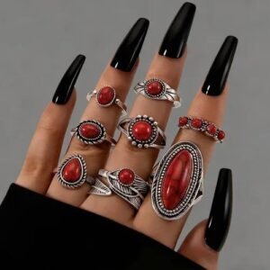 Animal Pattern Rings For Women Featuring Turquoise Inlay and Electroplated Alloy Design