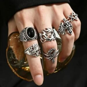 Animal Pattern Rings For Women Featuring Turquoise Inlay and Electroplated Alloy Design