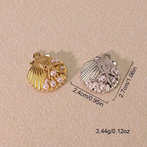 Suitable for Beach Vacation Starfish DIY Accessories Gold-Plated Earrings Necklace Bracelet Pearl Shell Jewelry Zinc Alloy Simple