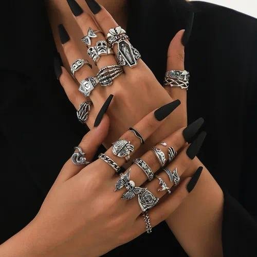 Animal Pattern Rings For Women Featuring Turquoise Inlay and Electroplated Alloy Design