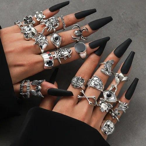 Animal Pattern Rings For Women Featuring Turquoise Inlay and Electroplated Alloy Design