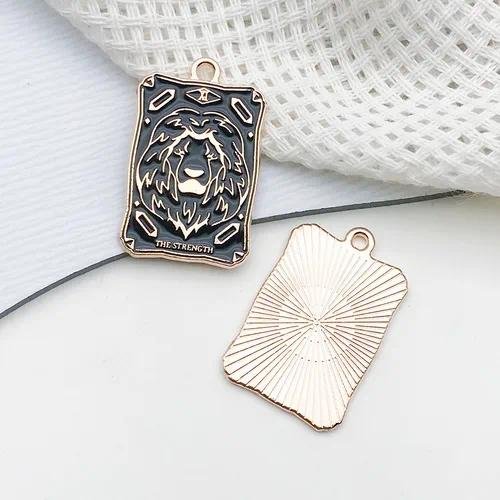 1 Piece 18*28mm Alloy Card Tower Pendant DIY Jewelry Accessories Earrings Keychain
