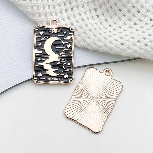 1 Piece 18*28mm Alloy Card Tower Pendant DIY Jewelry Accessories Earrings Keychain