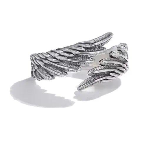 Angel and Devil Wings Ring Niche Retro Opening Ring Female Male Couple Ring Factory Direct Supply