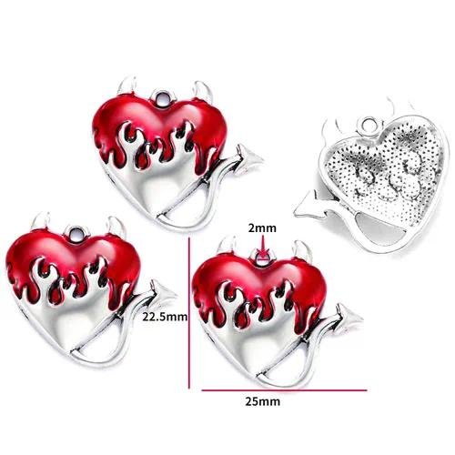 Gothic Style Skull Heart Cross DIY Alloy Jewelry Accessories Bracelet Necklace Pendant Handmade Craft Supplies W273