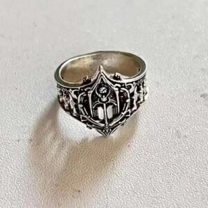 Gothic Castle Ring for Women in Zinc Alloy with Electroplated Finish